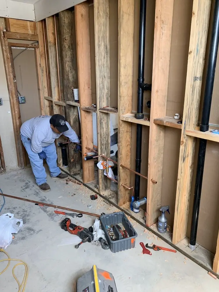 Commercial rough-in plumbing for Water Heater Replacement in Hollywood by the Lake